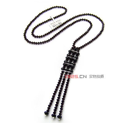 奥地利菱形珠<em>水晶毛衣链</em>|韩国饰品<em>批发</em>|银饰批