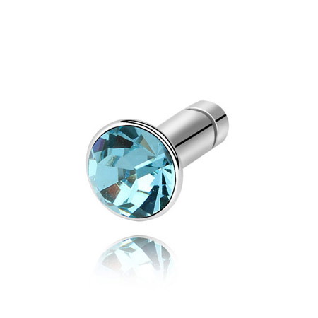 奥地利水晶手机防尘塞--星光璀璨(海蓝)|韩国饰